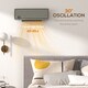image 8 of HOMCOM Wall Downflow Heater 2 Heat and Fan 1000W2000W, Electric Space Heater with Timer Remote Oscillating, for Bedroom Home Office, Grey