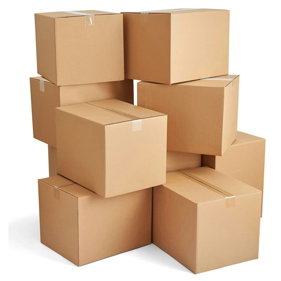 image 1 of 50 x Packing Shipping Mailing Large Single Wall 18 x 12 x 3" (457x305x76mm) Postal Cardboard Boxes Brown