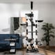 image 7 of PawHut Kitten Tower Adjustable 240-260cm, Scratch Posts, Houses, White