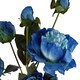 image 3 of 55cm Blue Peony Artificial Flowers Spray - 4 Flowers 3 Buds