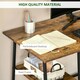 image 4 of HOMCOM Writing Desk Working Station Home Office Table with 2 Shelves Steel Frame