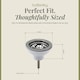 image 5 of Balterley Fireclay Kitchen Sink Basket Strainer Waste with Overflow | Silver | Brushed Nickel | 1