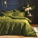 image 1 of Paoletti Palmeria Quilted Velvet Double Duvet Cover Set