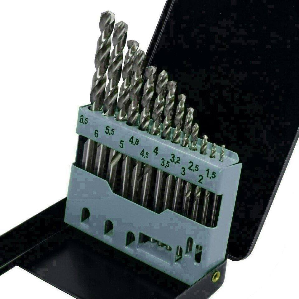 image 1 of 13pc HSS-G XTRA Metric Drill Bits Split Point Drills Metal Cast Iron 1.5 - 6.5mm