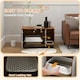 image 3 of PawHut Hidden Cat Litter Box Furniture w/ Sand Drain Pad - Rustic Brown