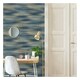 image 2 of Grandeco Horizontal Textured Wallpaper - Blue - 10m x 53cm Blue