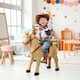 image 2 of HOMCOM Children Standing Horse Plush Soft Ride On Toy Pony Kids Cuddly Game Play