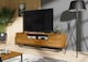 image 5 of TV Unit Sideboard Cabinet Storage Cabinet Oak Black Metal Frame Loft 200cm
