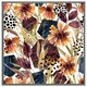image 4 of Autumn geometric flowers (Picture Frame) Brown | Oak | S