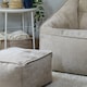 image 6 of Natalia Chenille Adults Bean Bag Armchair and Pouffe, Ready Filled Large Beanbag and Footstool Natural Beige | Cream | Beige | 2