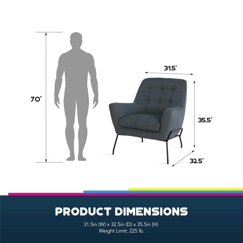 image 1 of Brayden Upholstered Accent Chair Charcoal Grey | Charcoal