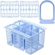 image 5 of SPARES2GO Cutlery Basket Cage for Smeg Dishwasher (Blue, 220 x 208 x 160mm)