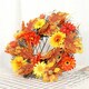 image 2 of Living and Home Large Autumn Daisy Maple Leaf Wreath Halloween Decor