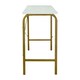 image 5 of Teamson Home 40in Home Office Computer Desk with Metal Base, Faux Marble Brass