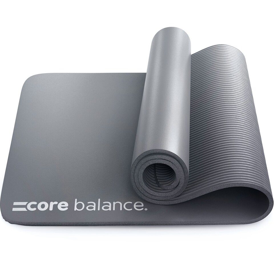 image 1 of Pilates Mat with Strap (10mm Thick) - Grey