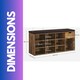 image 10 of 10 Compartment Shoe Storage Bench Industrial Rustic Brown Brown
