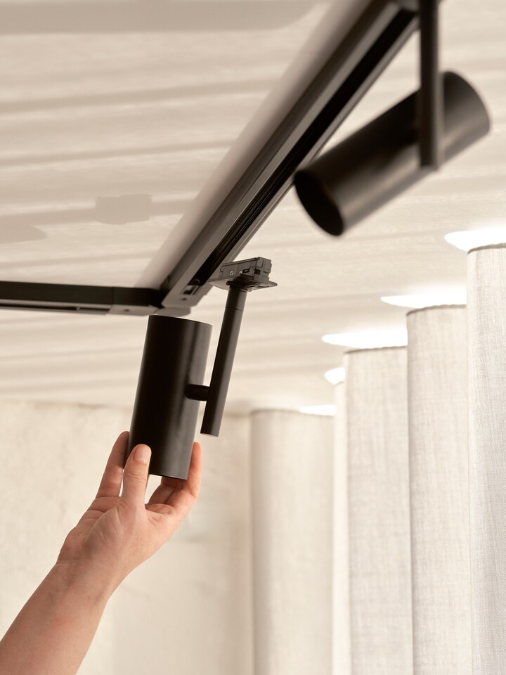 image 1 of Nordlux Jerome Indoor Track Light Set  Black Aluminium GU10 3 Pack - Mains Powered, IP20