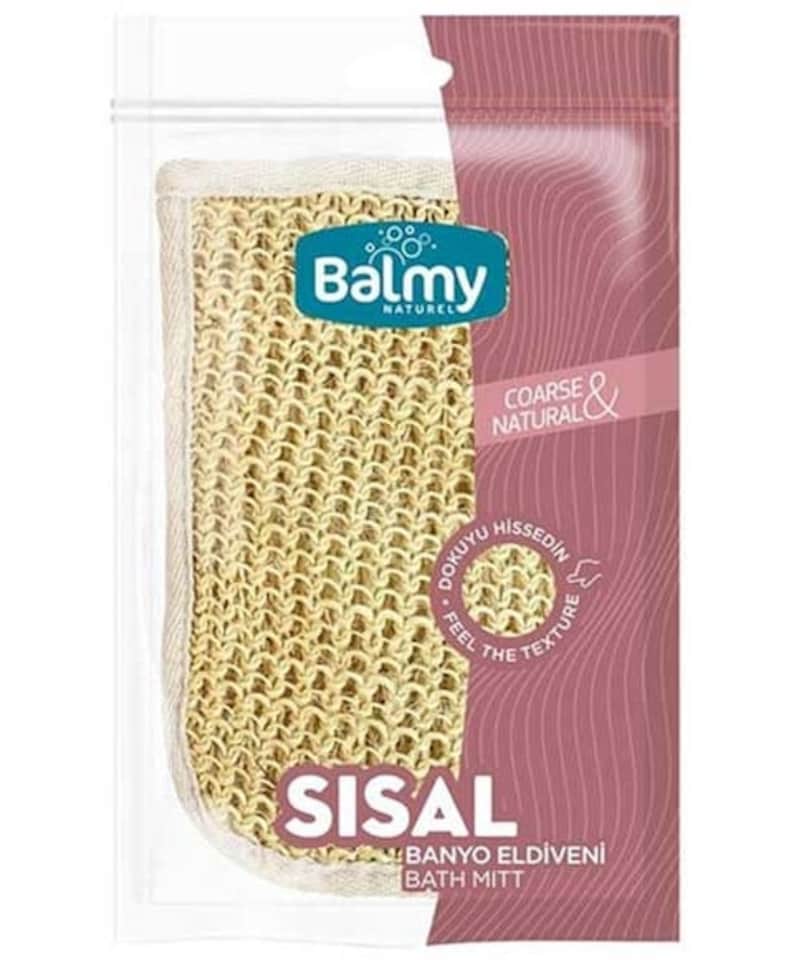 image 1 of Balmy Naturel Coarse And Natural Sisal Bath Mitt | White