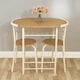 image 3 of Greenhurst 2-Seater Compact Dining Set – Light Oak Table & Chairs for Small Spaces Brown | Buttermilk