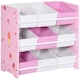 image 1 of ZONEKIZ Storage Unit W 9 Removable Storage Baskets for Nursery Playroom, Pink | Pink
