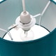image 3 of Traditionally Designed Small 8" Drum Lamp Shade in Unique Teal Faux Silk Fabric | Blue | Teal | 1