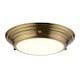 image 1 of Welland 1 Light Mini LED Flush Light - Aged Brass