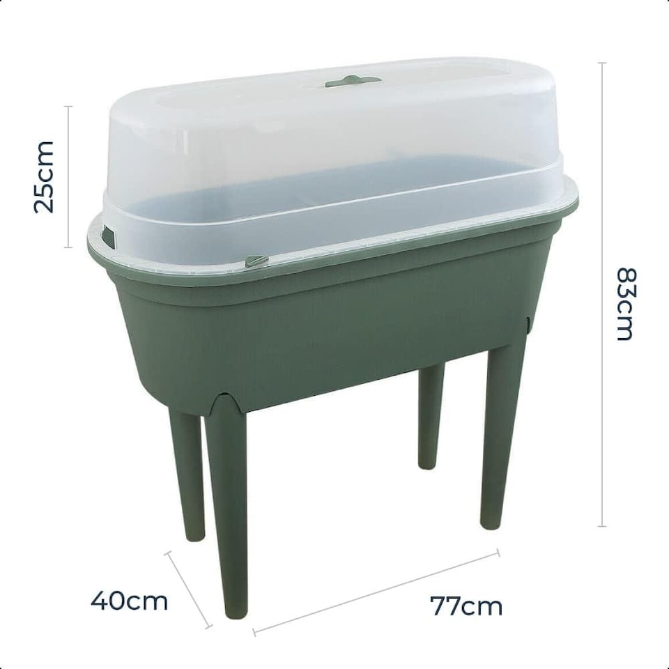 image 1 of Mini Propagator Greenhouse Raised Trug