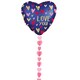 image 2 of Pink Hearts Balloon Tail 125cm