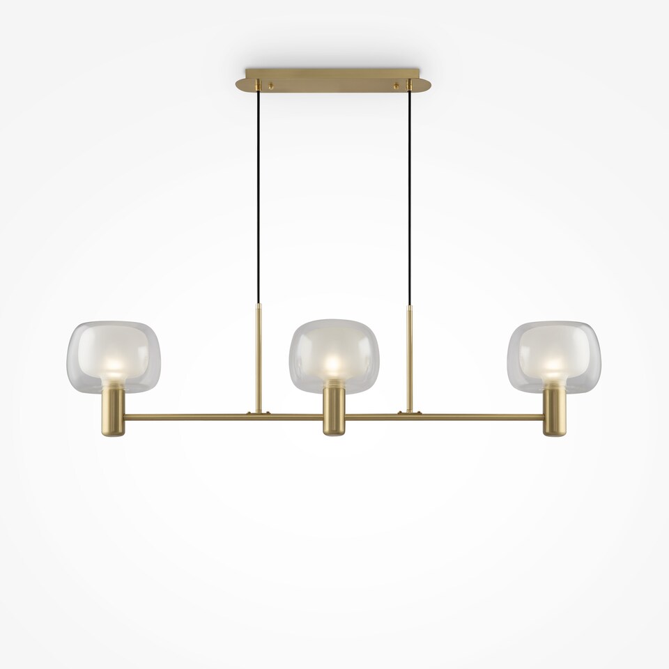 image 1 of Maytoni Vision Modern 3 Light Bar Pendant Ceiling Light Gold E14