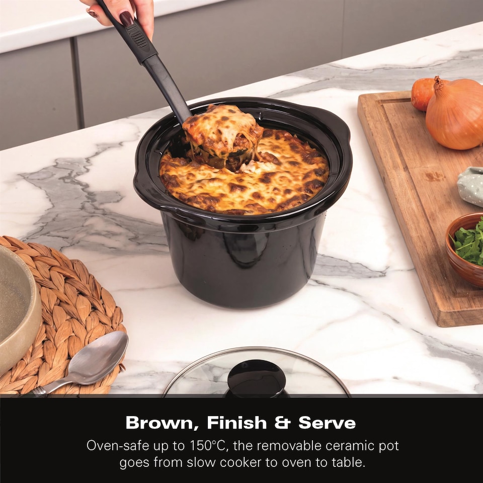 image 1 of Hamilton Beach 'The Mighty Mini' 1.8L Black Slow Cooker