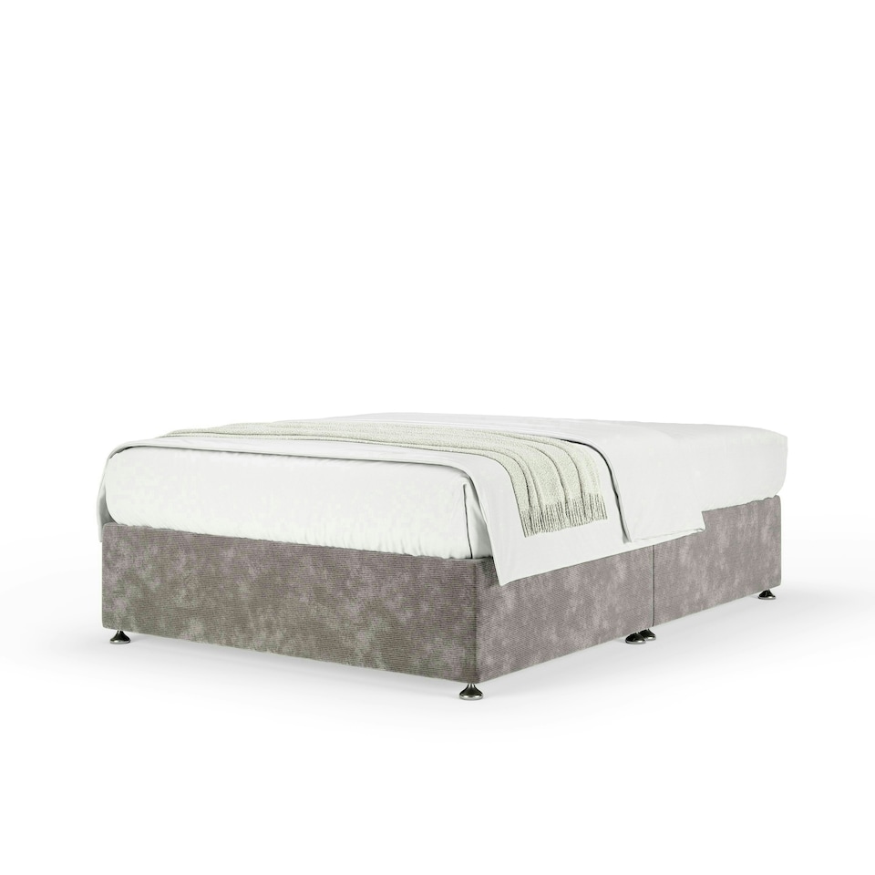 image 1 of Majestic 1000 Pocket Sprung Silver Chenille Divan Set Small Single