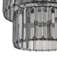 image 4 of Clint - Smoked Acrylic Crystal Two Tier Easy Fit Pendant Shade | Grey | Chrome | Medium | 1