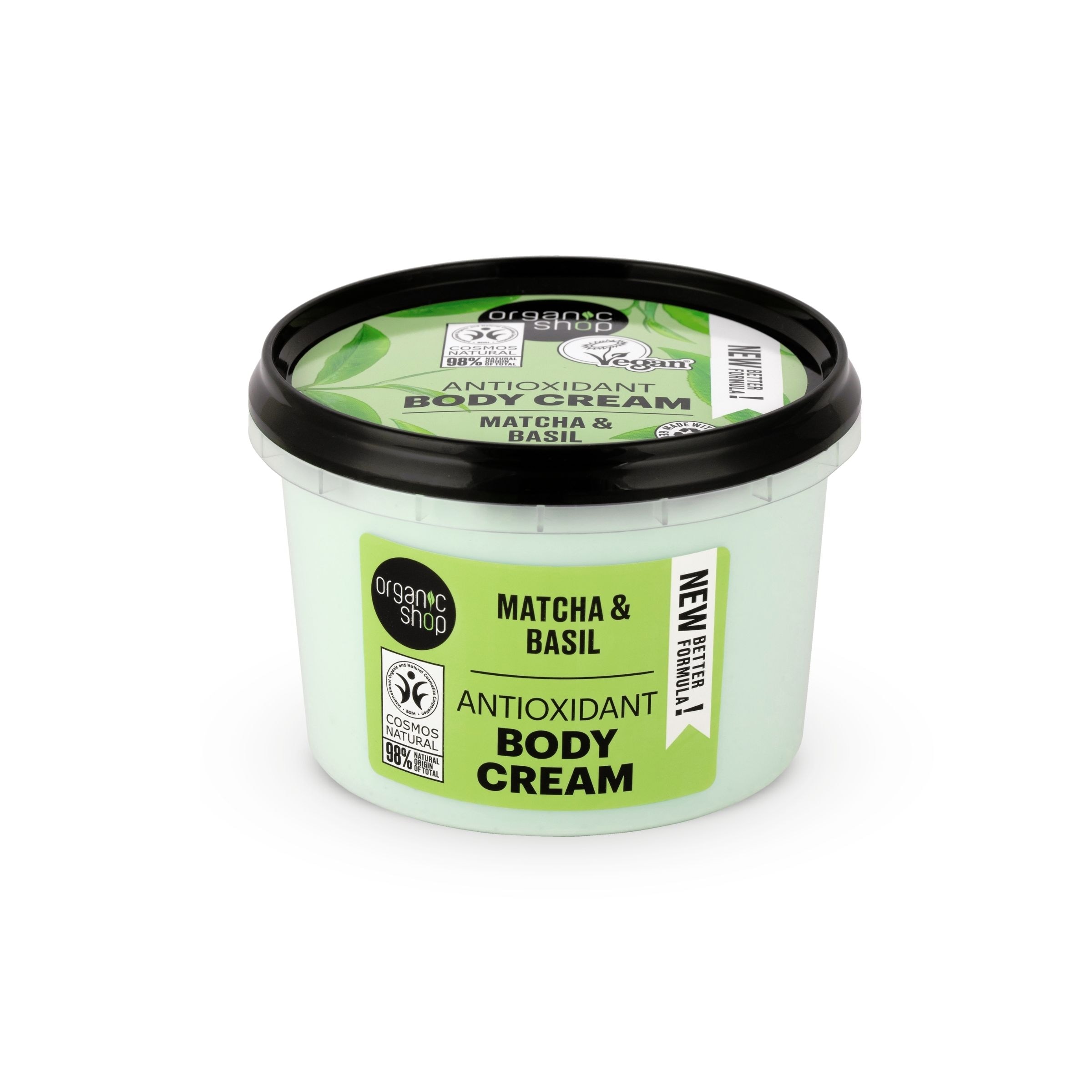 Organic Shop Matcha & Basil Antioxidant Body Cream - 250ml