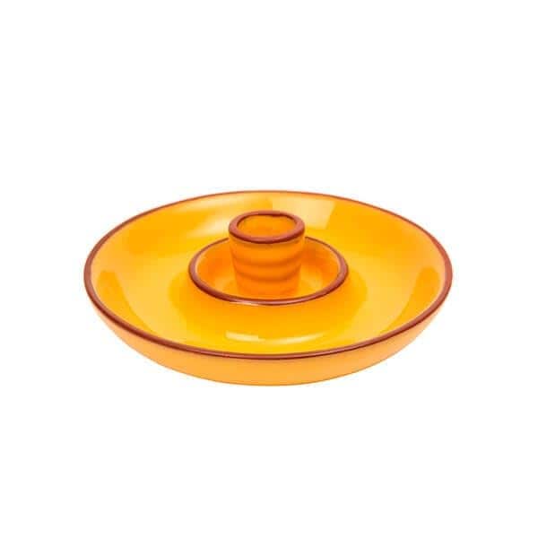 dexam Sintra Glazed Terracotta Olive Dish - Ochre