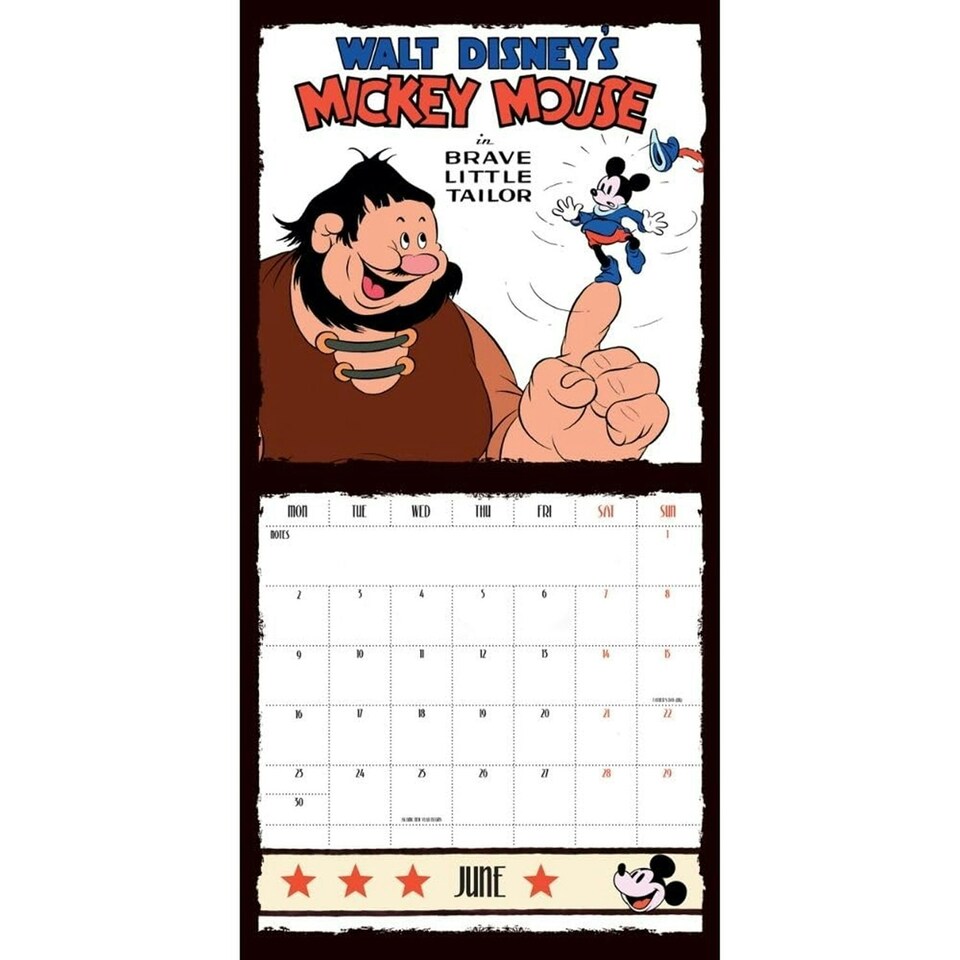 image 1 of Disney 2025 Mickey Mouse 90th Anniversary Calendar - Multicoloured - One Size