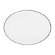 image 1 of Argon Tableware White Enamel Serving Platter - 30.5cm x 22.5cm - Blue Blue