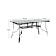 image 3 of Living and Home Metallic and Tempered Glass Garden Table with Parasol Hole Outdoor