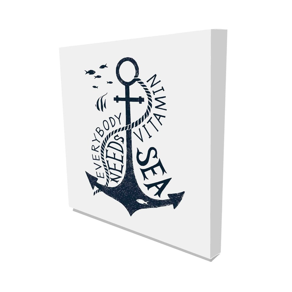 image 1 of Everyone needs vitamin sea (Canvas Print) 102cm x 102cm