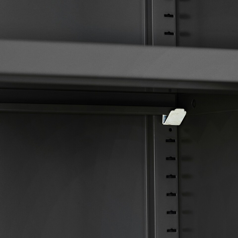image 1 of Filing Cabinet Set of 4 - 5 height-adjustable shelves, lockable doors Black