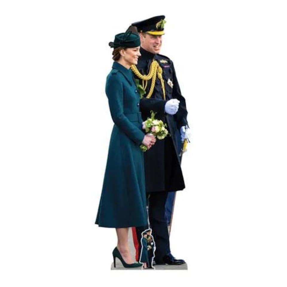 image 1 of Prince William and Kate Middleton Royal Blue Lifesize Cardboard Cutout 190cm