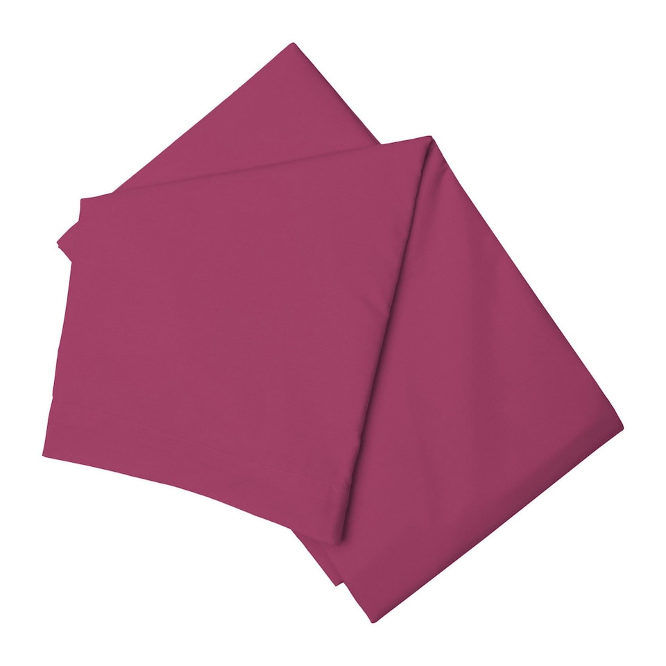 Belledorm Easycare Percale Flat Sheet - Fuchsia - Single
