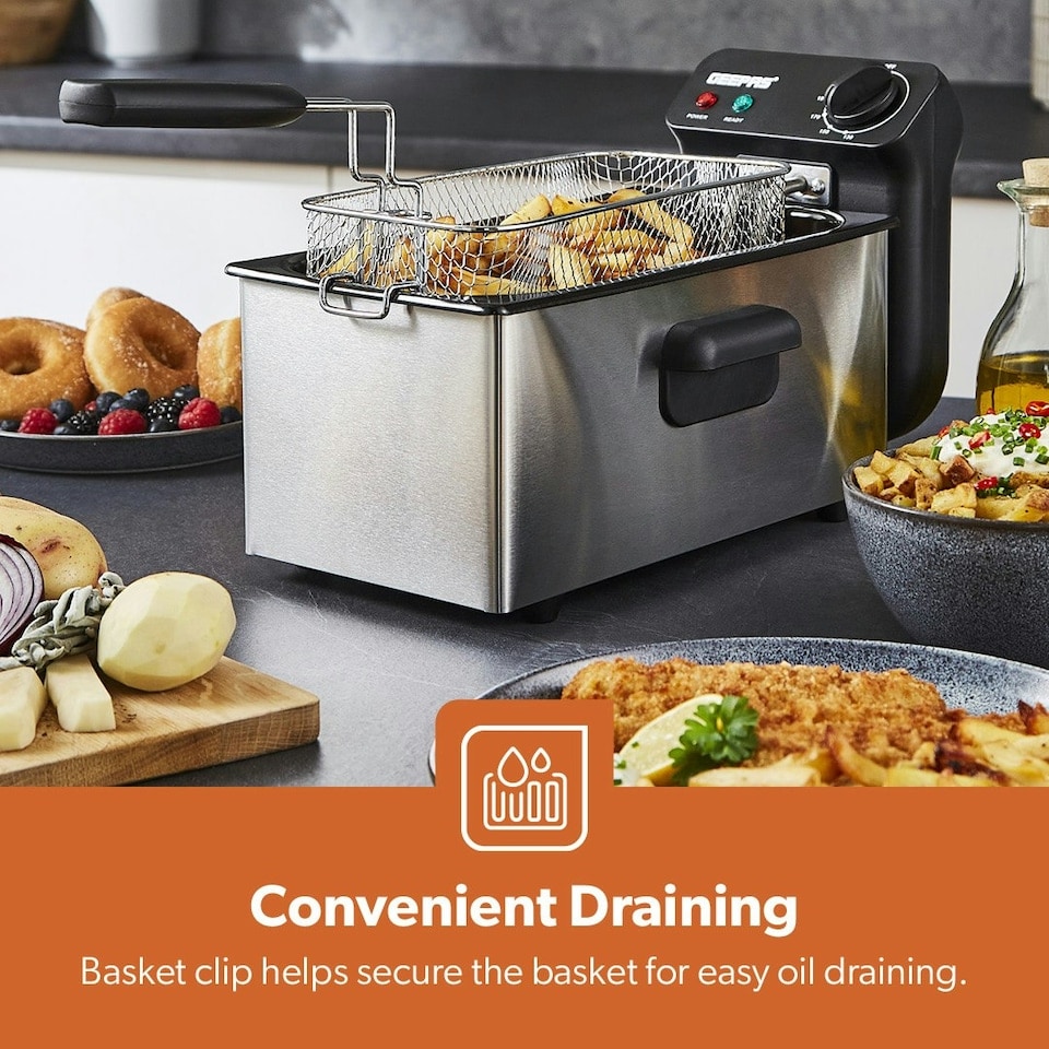 image 1 of GEEPAS Deep Fat Fryer 3L 2100W