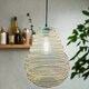 image 6 of CGC CASABLANCA Medium Silver Mesh Morrocan Metal Ceiling Pendant Light and Lamp Shade Silver