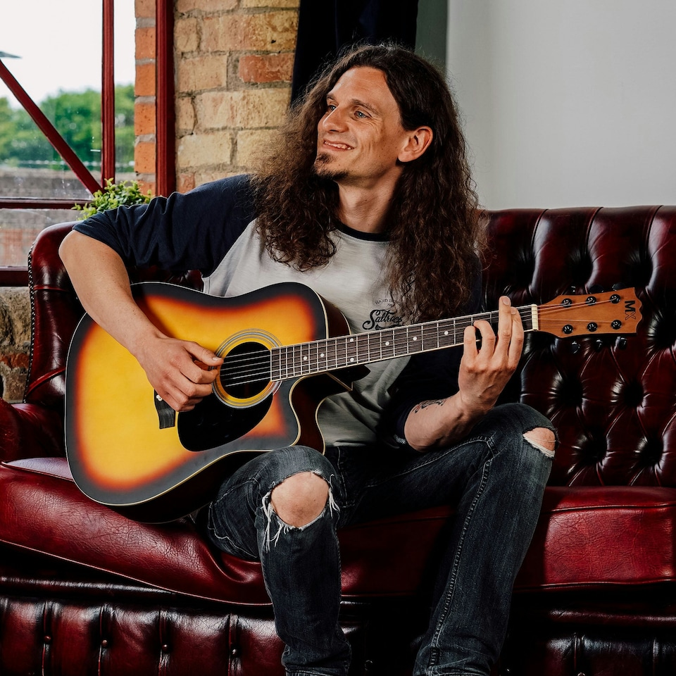 image 1 of MX by 3rd Avenue Cutaway Acoustic Guitar Pack | Orange