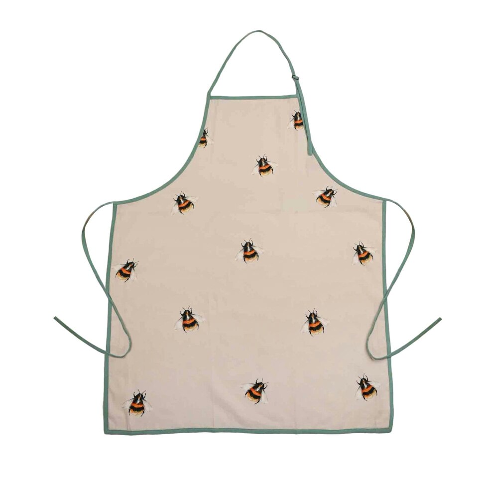 image 1 of Meg Hawkins Cotton Apron - Bee White