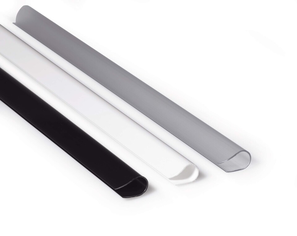 image 1 of Durable SPINE BAR 80 Sheet Binding Bar for Unpunched Docs | 25 Pack | A4 Black
