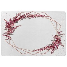 Pink Flower And Geometric Shapes (Rug) Pink | XL: 160x230cm