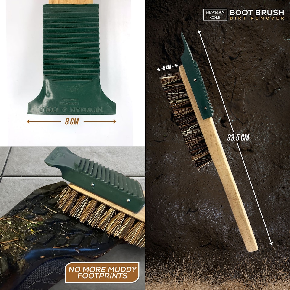 image 1 of Boot Brush Mud Remover with Scraper Stiff Bristles Brush to Remove Dirt and Muds for Footwears