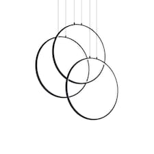 Frame LED Decorative Integrated Pendant Light Black, 3000K