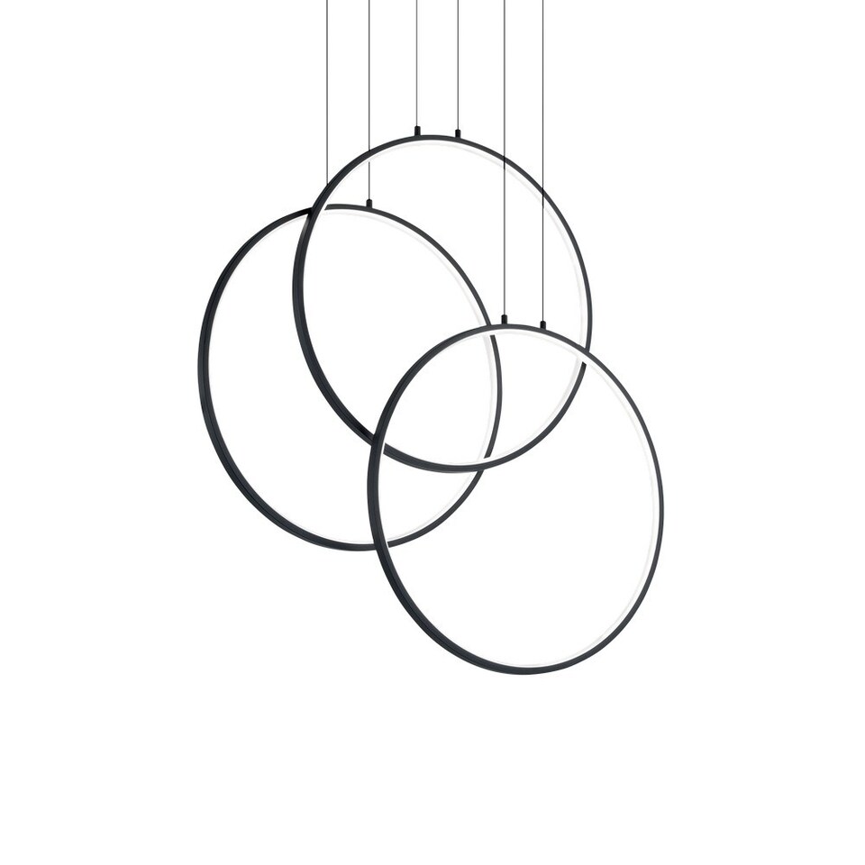 image 1 of Frame LED Decorative Integrated Pendant Light Black, 3000K